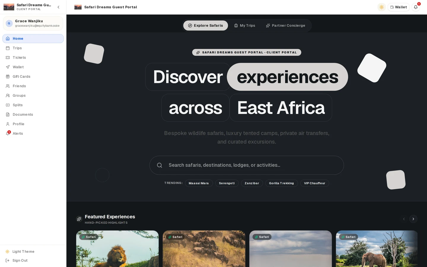 Fika Traveler Portal Overview